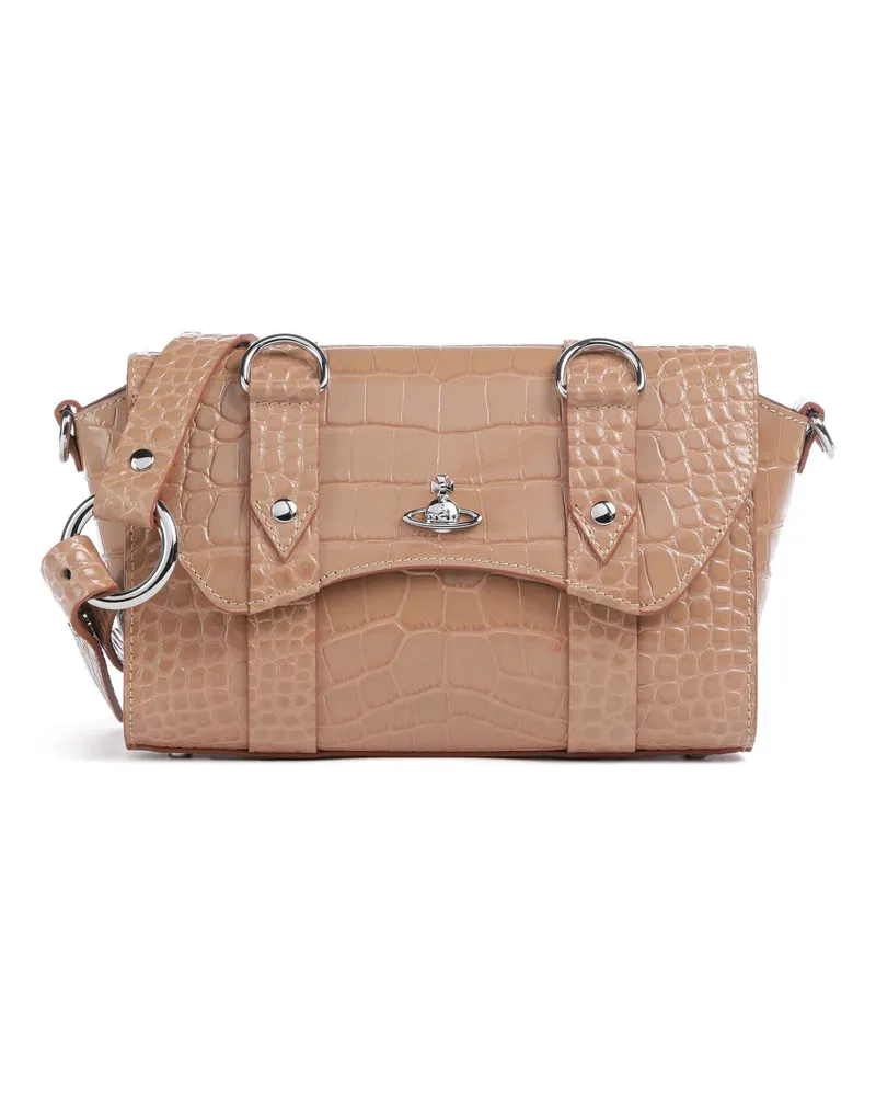 Vivienne Westwood Umhängetasche Kimmy Embossed Croc in pink Pink