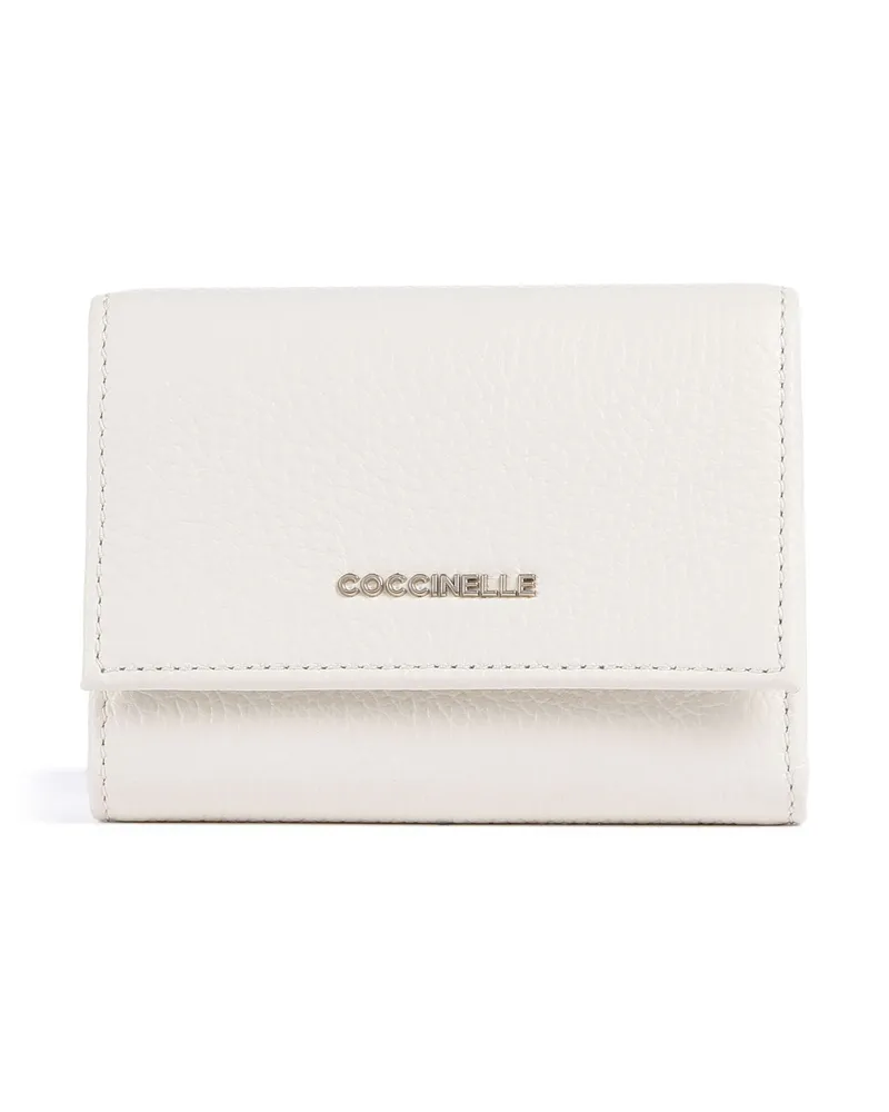 Coccinelle Geldbörse Metallic Soft RFID in elfenbein Beige