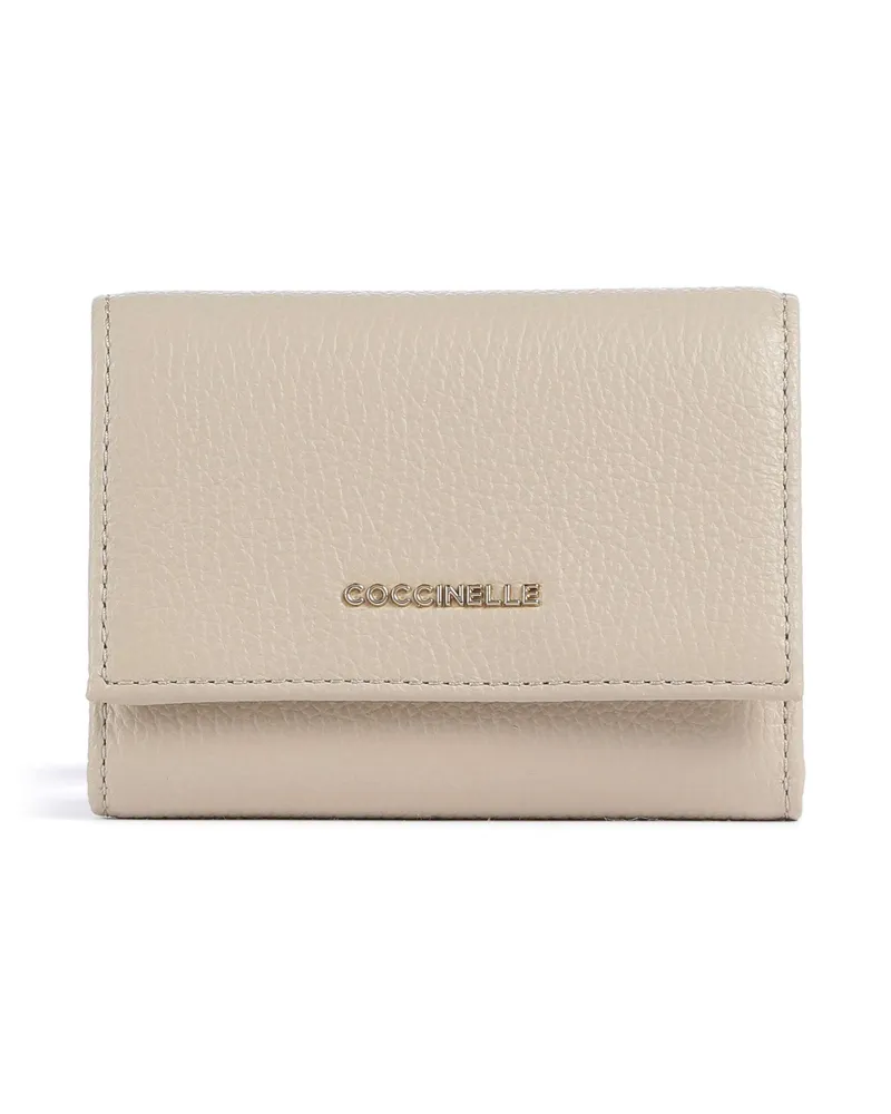 Coccinelle Geldbörse Metallic Soft RFID in beige Beige