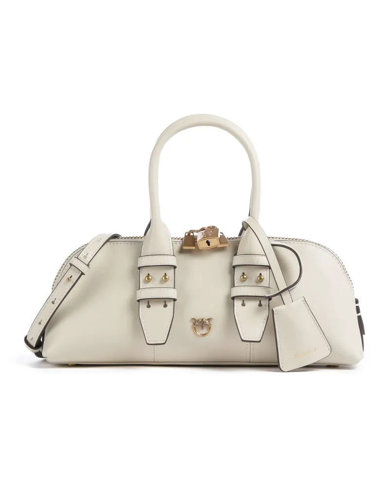 Pinko Handtasche Bowling Horizontal in elfenbein Beige
