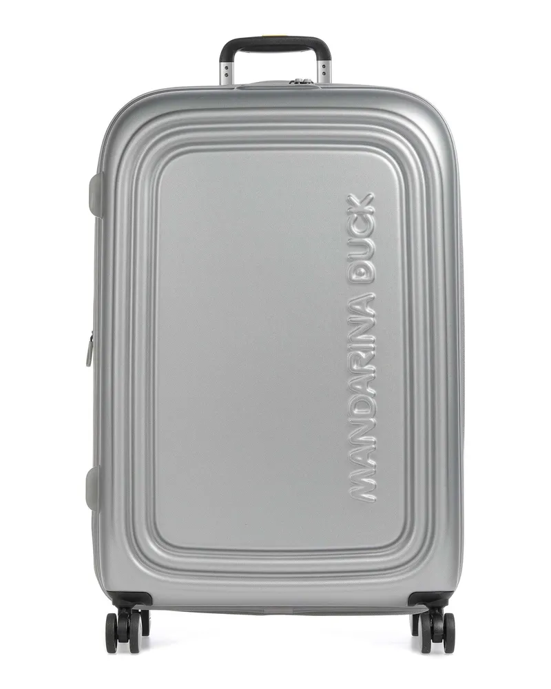 Mandarina Duck 4-Rollen Trolley Logoduck+ in silber Silber