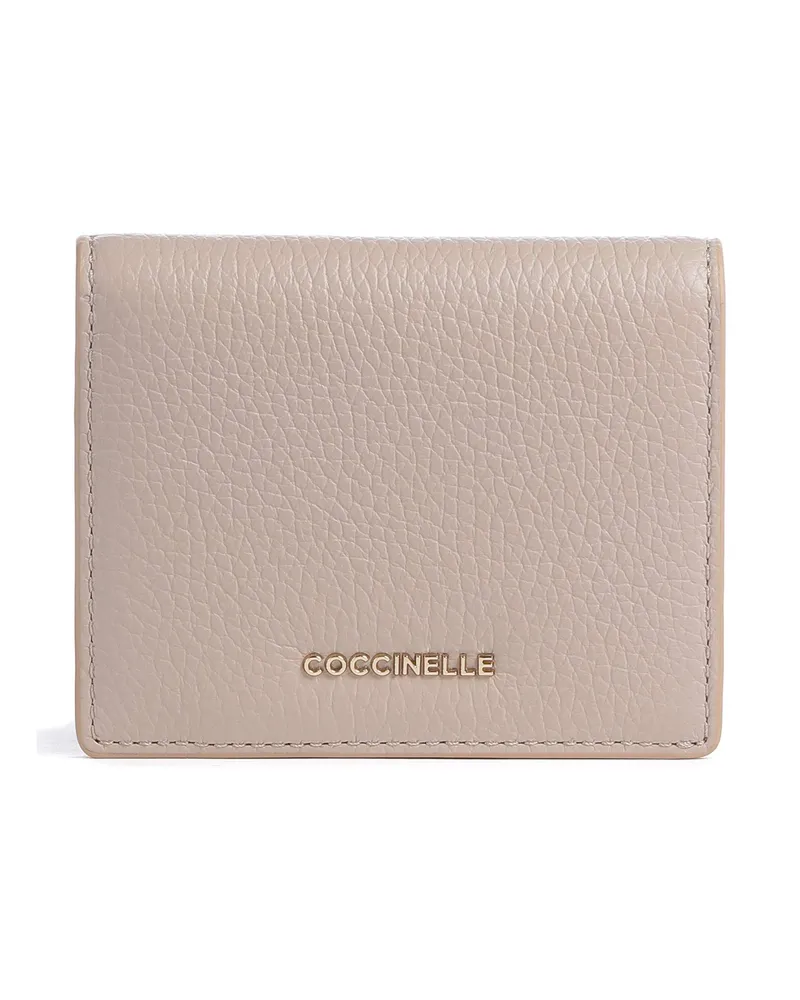 Coccinelle Geldbörse Metallic Soft in beige Beige