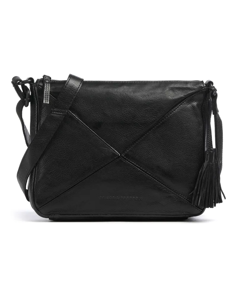 Spikes & Sparrow Umhängetasche Apache Lilla in schwarz Schwarz