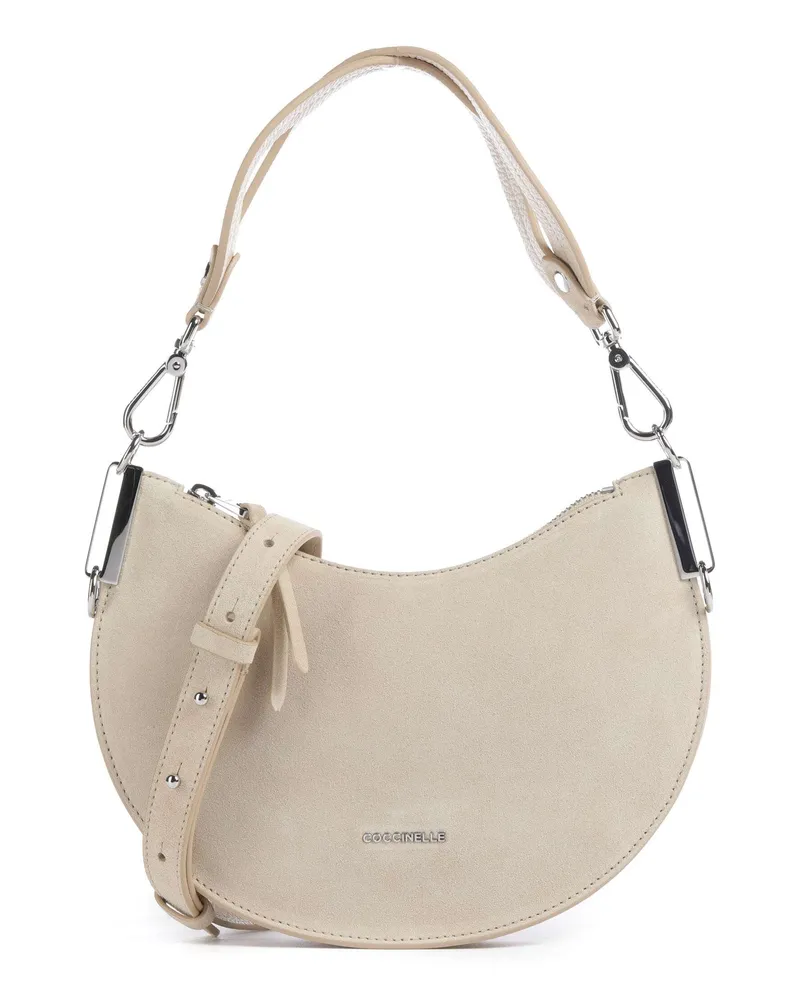 Coccinelle Schultertasche Sunup Suede in beige Beige
