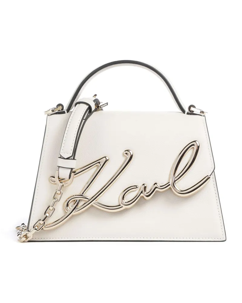 Karl Lagerfeld Handtasche K/Signature 2.0 in elfenbein Beige