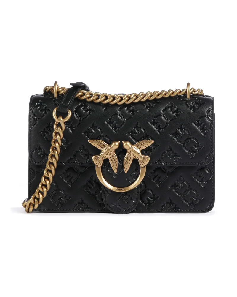 Pinko Schultertasche Love One Mini in schwarz Schwarz