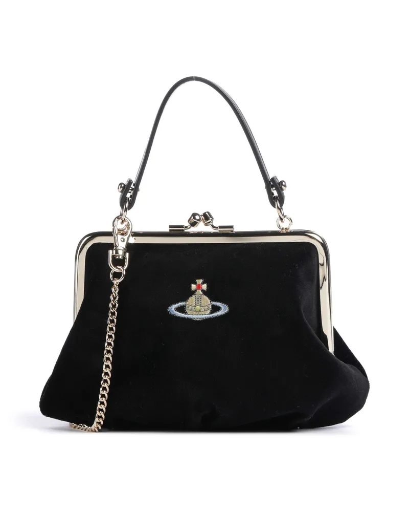 Vivienne Westwood Umhängetasche Granny Frame Velvet in schwarz Schwarz