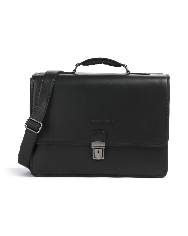 The Chesterfield Brand Aktentasche Cow Wax Pull Up Glenwood in schwarz Schwarz