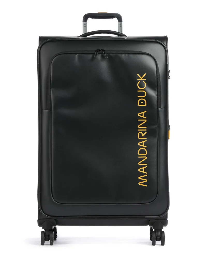 Mandarina Duck 4-Rollen Trolley Eco Coated in schwarz Schwarz