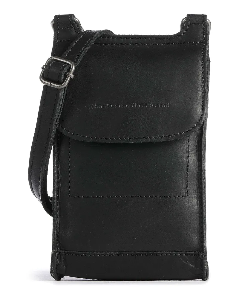 The Chesterfield Brand Handytasche Cow Wax Pull Up Nebra in schwarz Schwarz