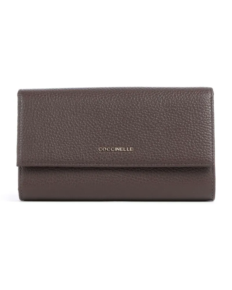 Coccinelle Geldbörse Metallic Soft in braun Braun