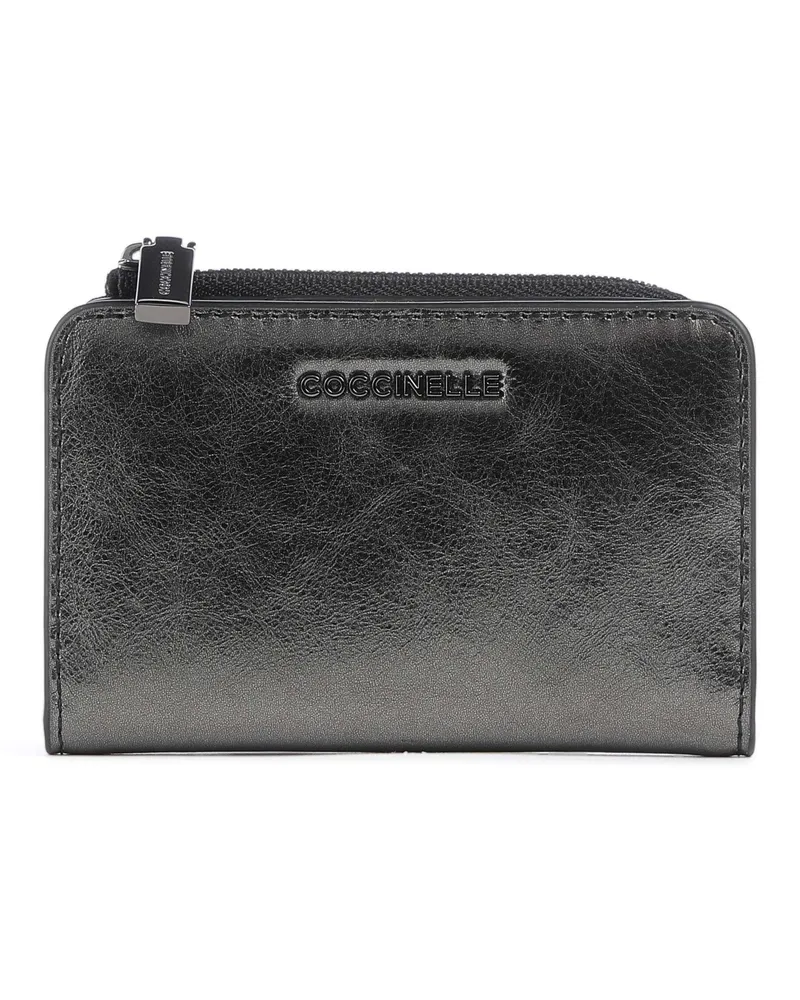 Coccinelle Geldbörse Metallic Smooth Metal in schwarz Schwarz