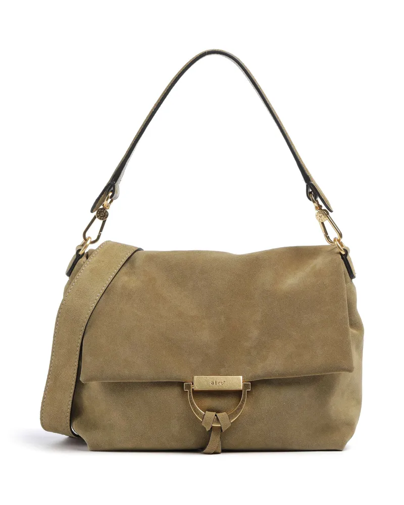 Abro Schultertasche Suede Temi Medium in oliv Oliv