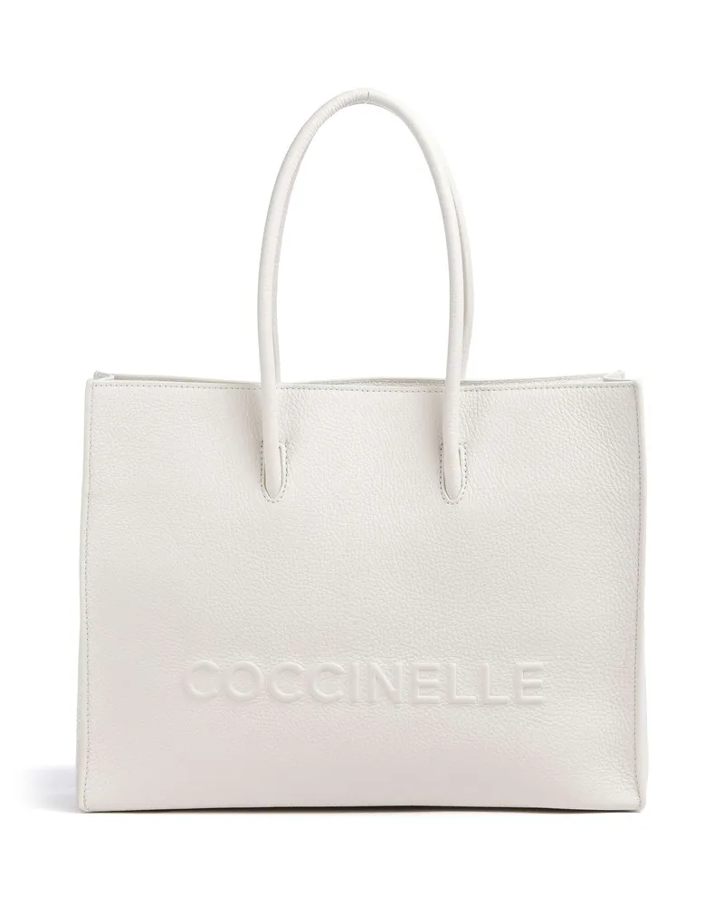 Coccinelle Shopper Myrtha Maxi Logo in weiß Weiß