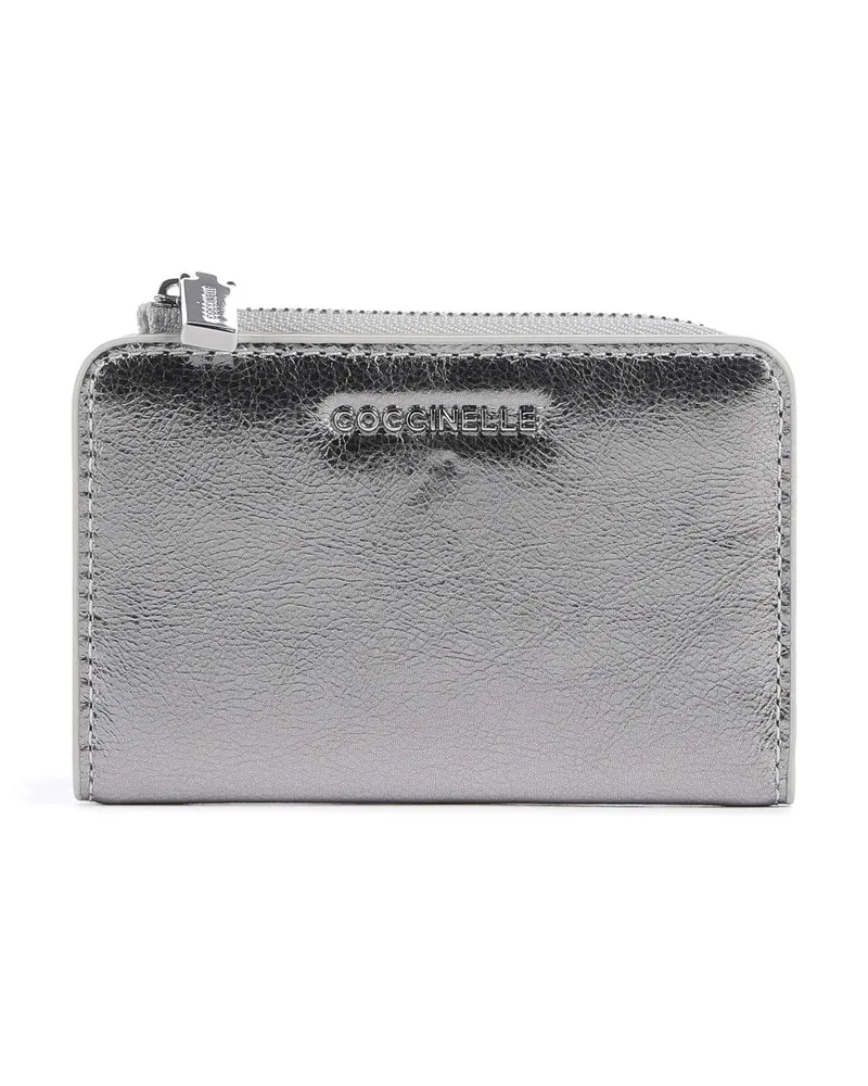 Coccinelle Geldbörse Metallic Smooth Metal in silber Silber