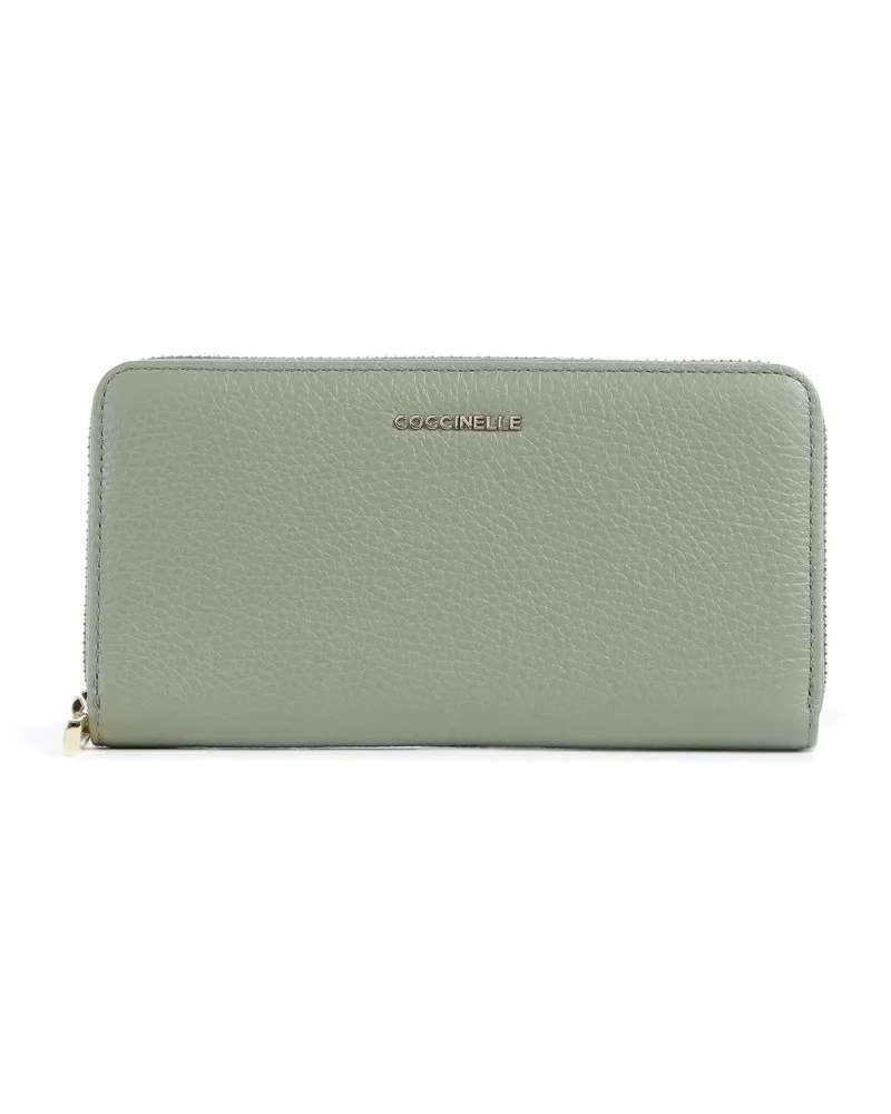 Coccinelle Geldbörse Metallic Soft in grau Grau