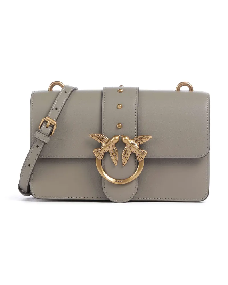 Pinko Umhängetasche Love One Mini in grau Grau