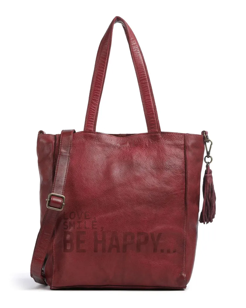 Taschendieb Wien Shopper Glücksbrücke 2 in rot Rot
