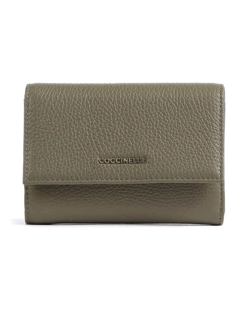 Coccinelle Geldbörse Metallic Soft in oliv Oliv
