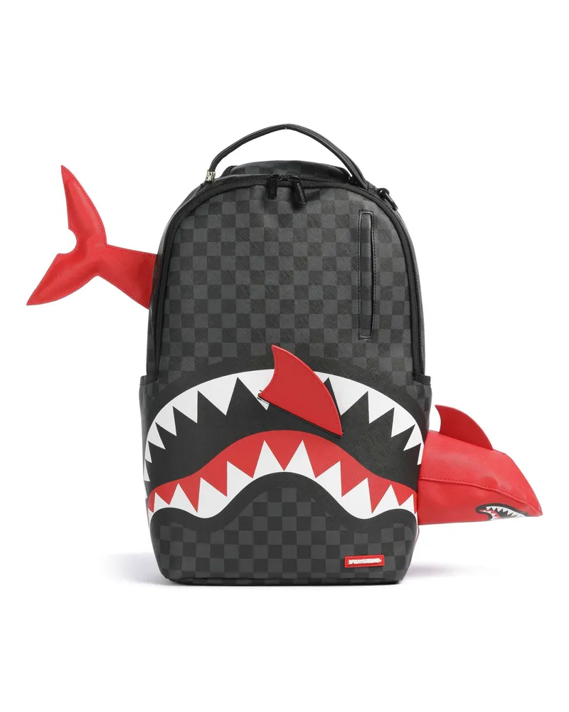 Sprayground Rucksack Shark Smashed Through in schwarz Schwarz