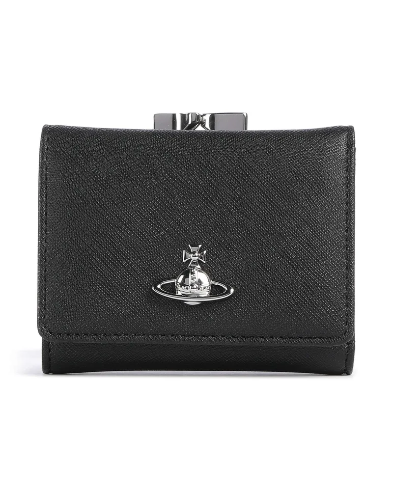 Vivienne Westwood Geldbörse Frame Saffiano Plain Small in schwarz Schwarz