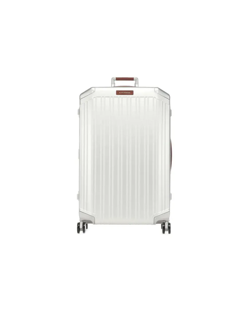 Piquadro Alu 4-Rollen Trolley silber Silber