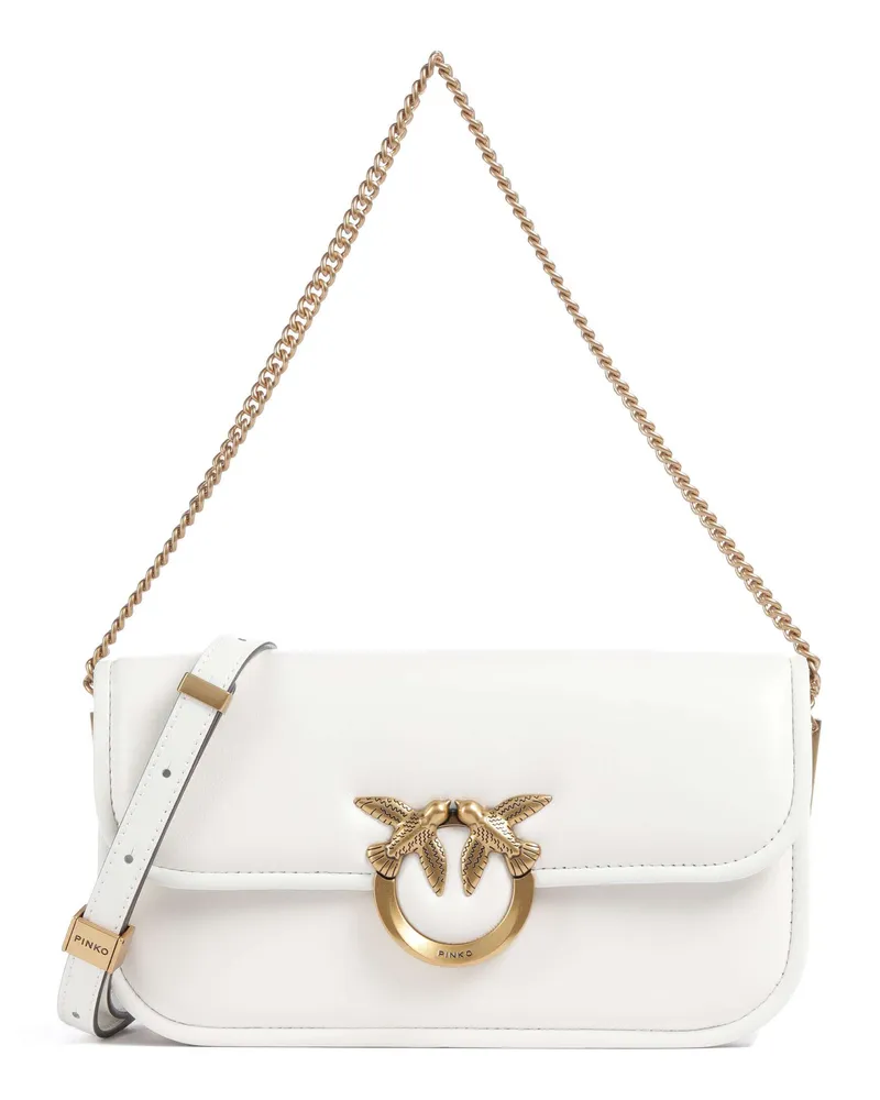 Pinko Schultertasche Love Box Horizontal in weiß Weiß