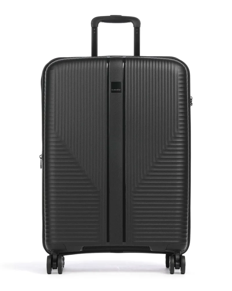 Travelite 4-Rollen Trolley Air Stripe in schwarz Schwarz