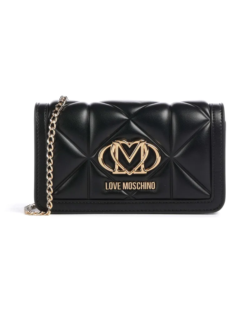 Moschino Geldbörse Embossed Q in schwarz Schwarz