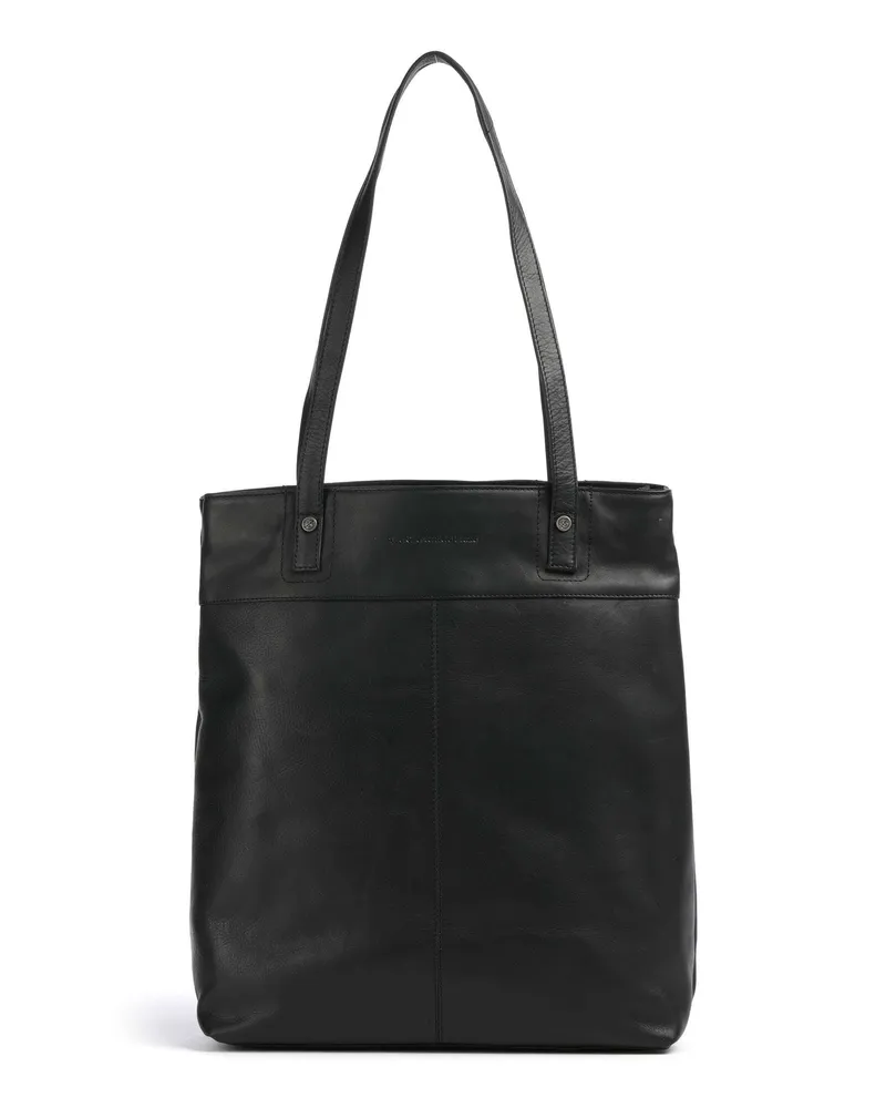 The Chesterfield Brand Shopper Wax Pull Up Cow Solvia in schwarz Schwarz