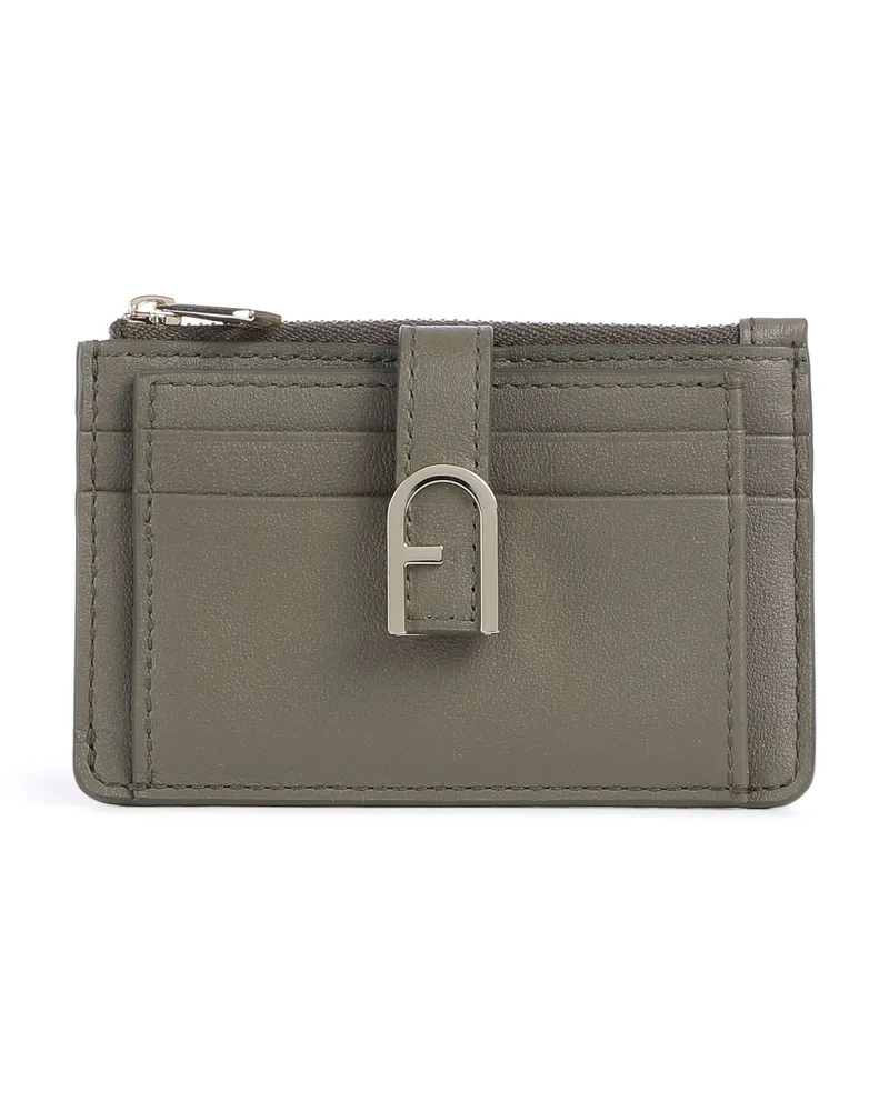 Furla Kreditkartenetui Flow M in oliv Oliv