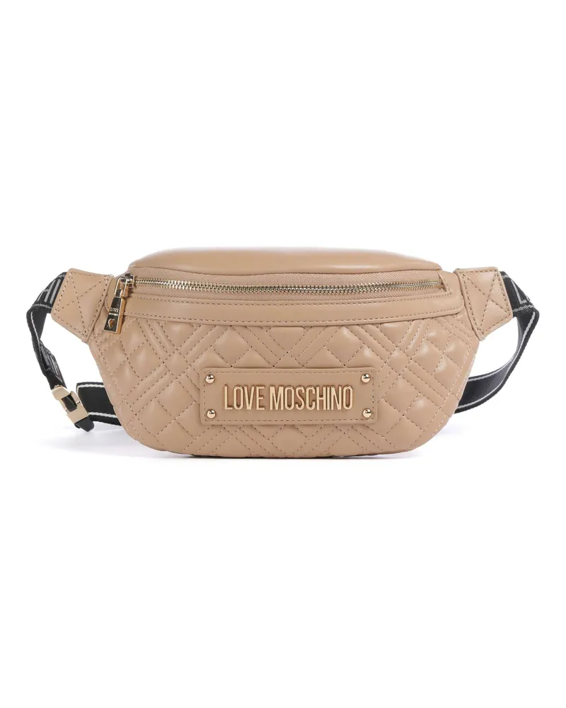Moschino Gürteltasche Quilted in beige Beige