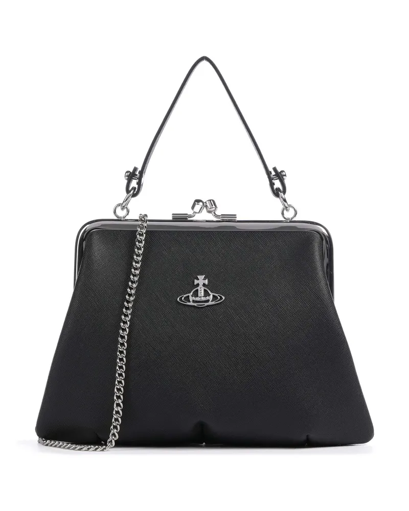 Vivienne Westwood Umhängetasche Granny Frame Saffiano in schwarz Schwarz