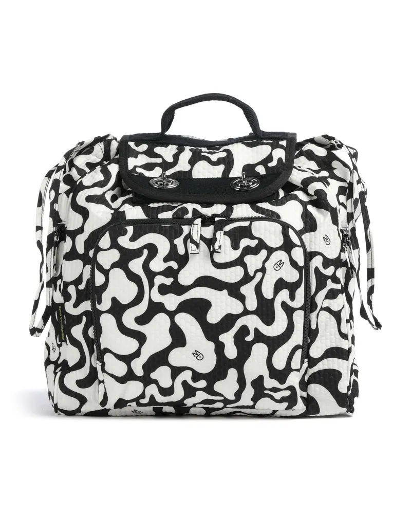 Mandarina Duck Rucksack Revival Moire in schwarz Schwarz