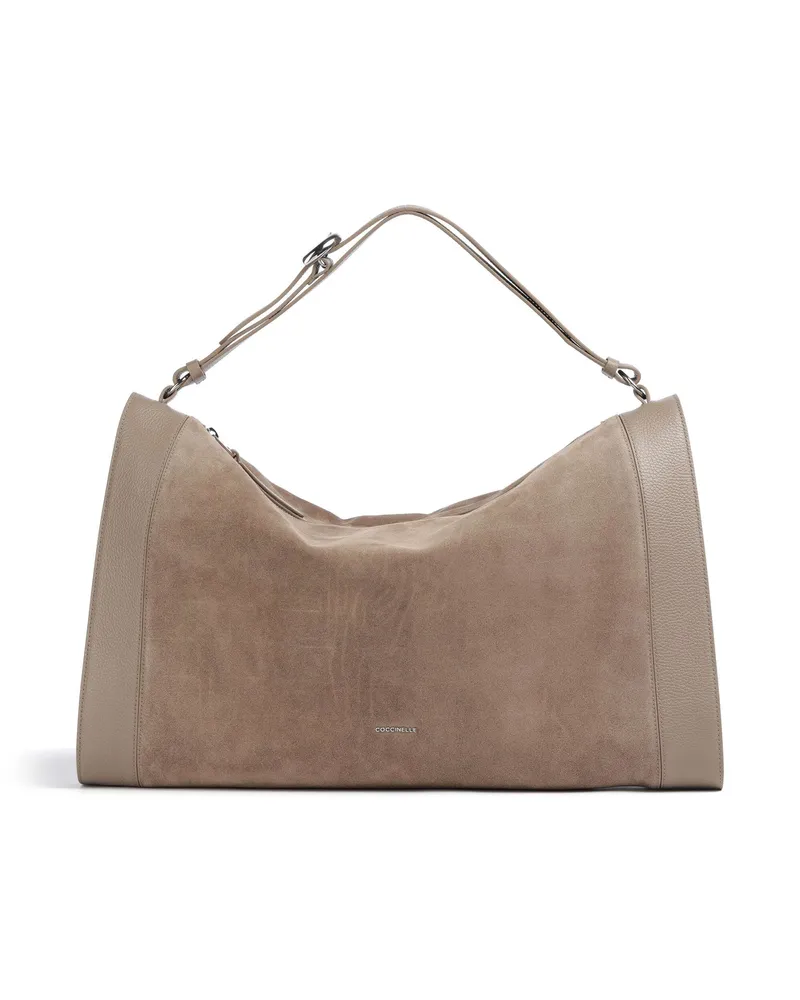 Coccinelle Beuteltasche Elinor Suede in grau Grau