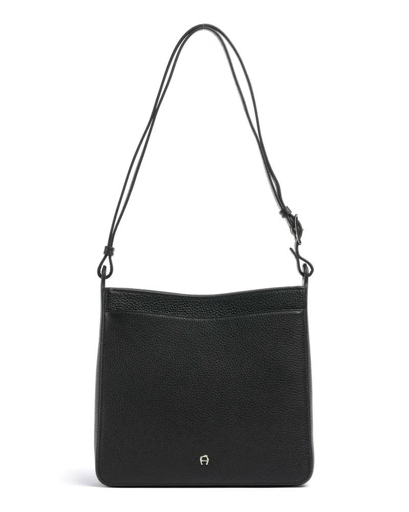 Aigner Schultertasche Pura M in schwarz Schwarz