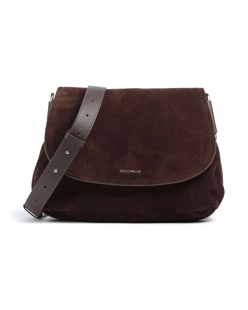 Coccinelle Schultertasche Rebekka Suede in braun Braun