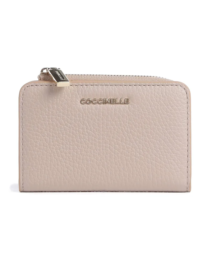 Coccinelle Geldbörse Metallic Soft in beige Beige