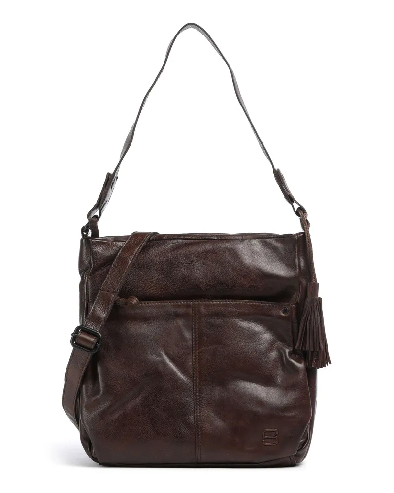Spikes & Sparrow Schultertasche Apache Saar in braun Braun