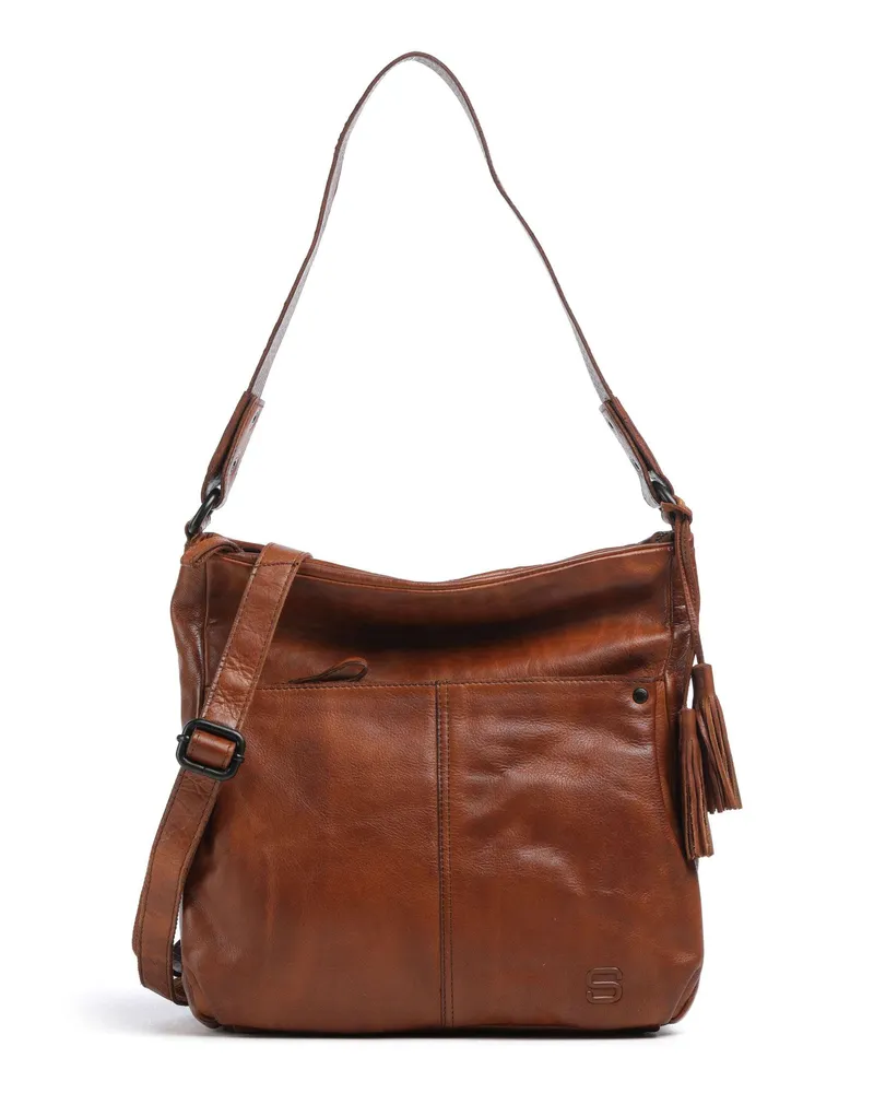 Spikes & Sparrow Schultertasche Apache Saar in braun Braun