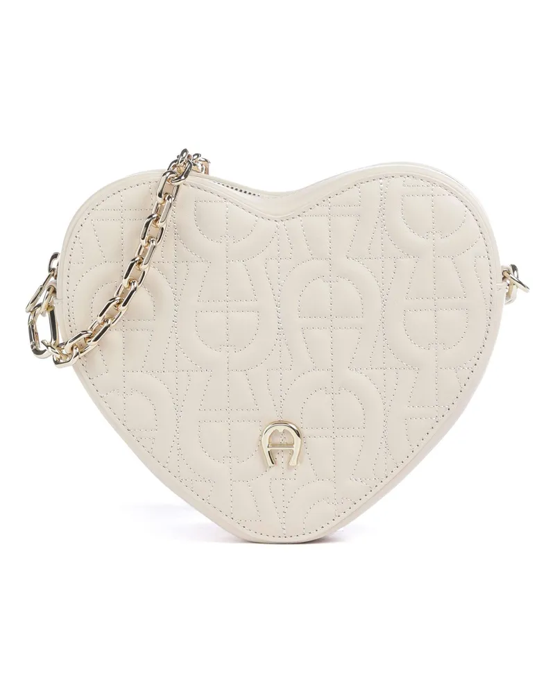Aigner Umhängetasche Herztasche Fashion in elfenbein Beige