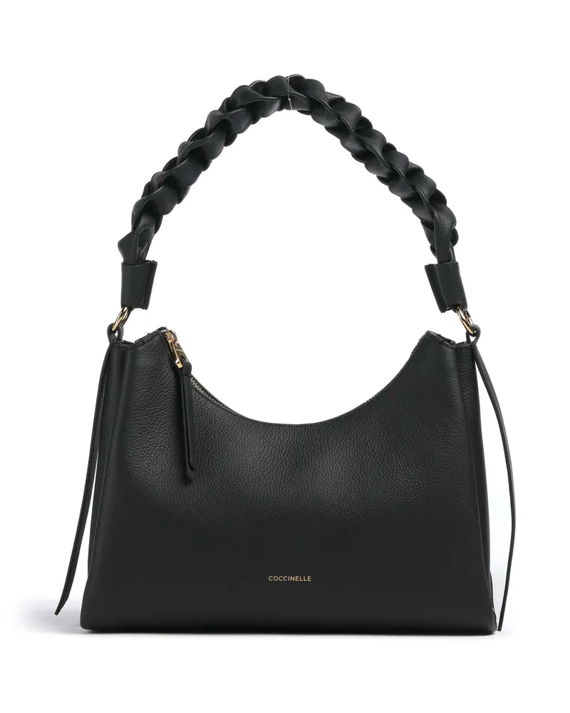 Coccinelle Schultertasche Boheme Grana Double in schwarz Schwarz