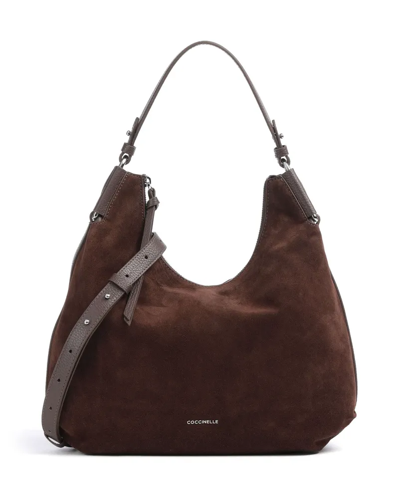 Coccinelle Beuteltasche Rebekka Suede in braun Braun