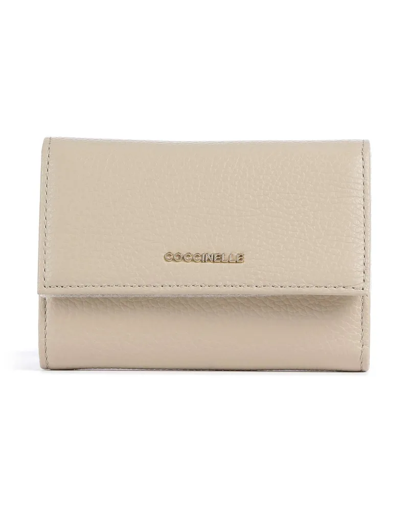 Coccinelle Geldbörse Metallic Soft RFID in beige Beige