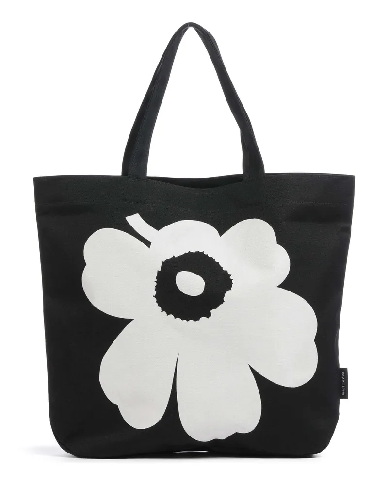 Marimekko Shopper Unikko Kioski Torna in schwarz Schwarz