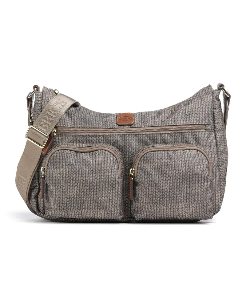 Bric's Schultertasche X-Collection in grau Grau