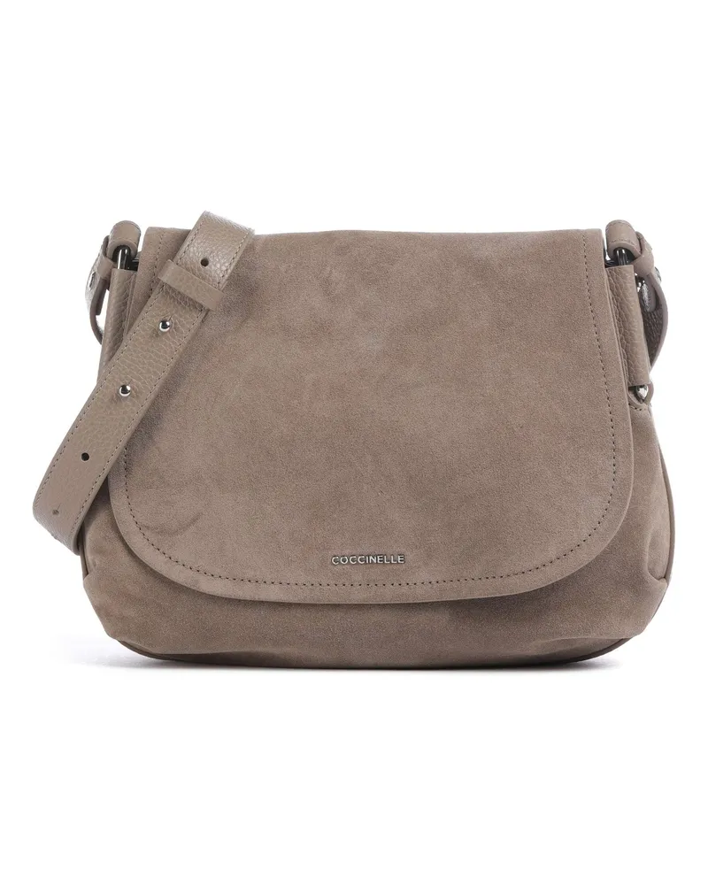 Coccinelle Umhängetasche Rebekka Suede in grau Grau