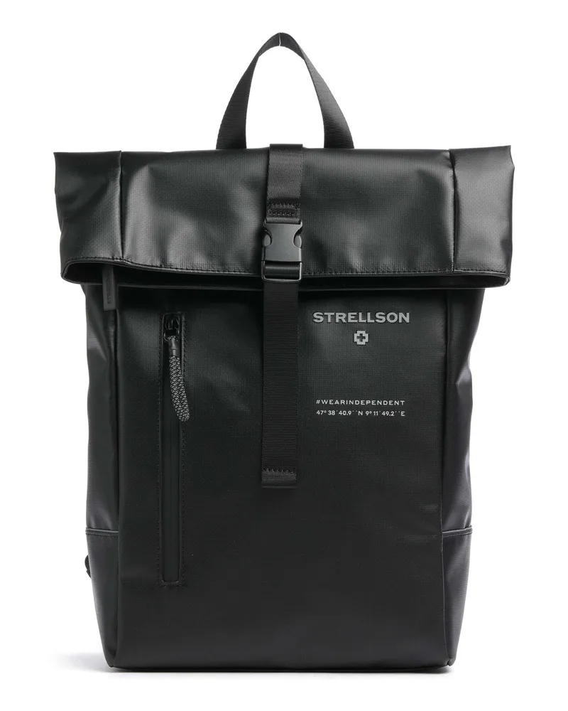 Strellson Rolltop Rucksack Stockwell 2.0 Eddie in schwarz Schwarz