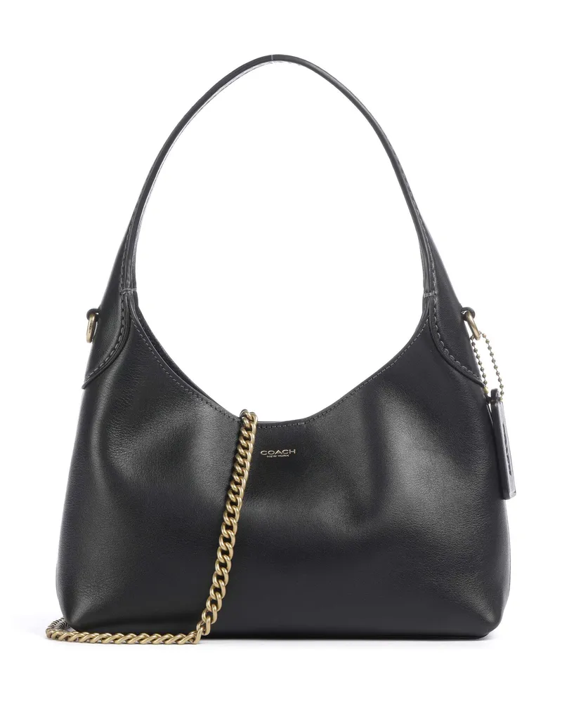 Coach Schultertasche Brooklyn 23 in schwarz Schwarz