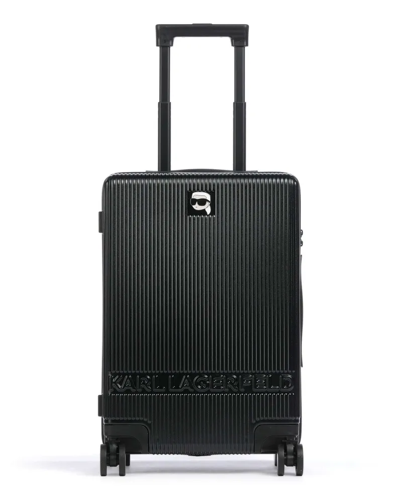 Karl Lagerfeld 4-Rollen Trolley Ikon in schwarz Schwarz